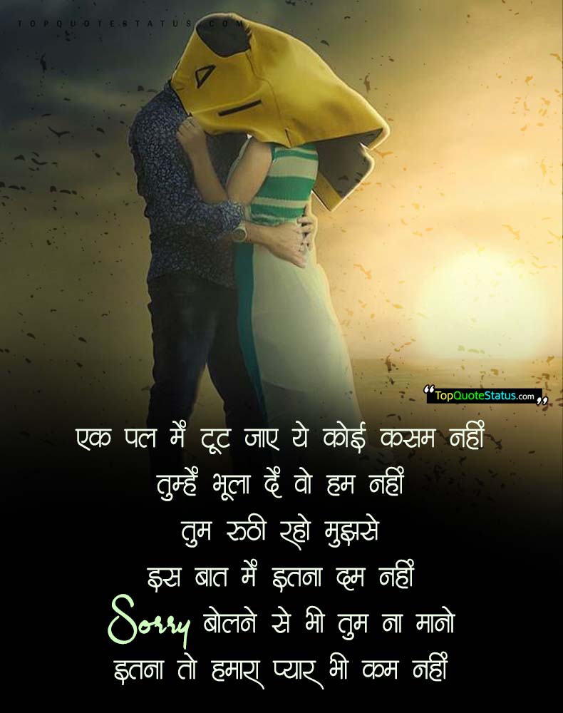 Sorry Status for Girlfriend in Hindi